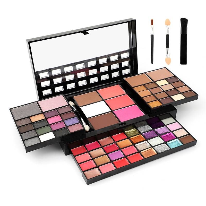 74 Color Lip Gloss Blush Eyeshadow Highlight Makeup Set_viptrois.com