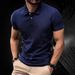POLO Shirt Men's Summer 2026 New Large Size Crew-neck Short-sleeved T-shirt Plain-colored Top_viptrois.com