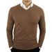 Loom New Cross-Border European And American Autumn Winter V-Neck Sweater Men's Knitted Top Solid Color Foreign Trade_viptrois.com