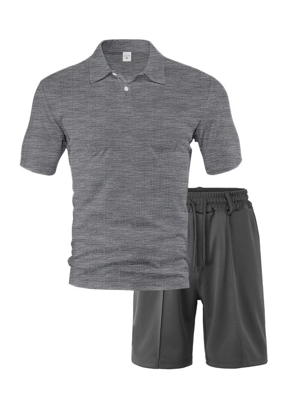 Men's Clothing New Pallets Men's Casual Sports Linen Small Plaid Lapel Shirt Suit_viptrois.com