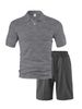 Men's Clothing New Pallets Men's Casual Sports Linen Small Plaid Lapel Shirt Suit_viptrois.com