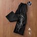 Streetwear Drawstring Pants For Men – Oversized Letter Print, Polyester Casual Joggers (S-3XL, Grey/Black)_viptrois.com