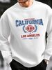 Men's Loose Casual Fashion California Letter Pattern Printed Round Neck Long Sleeved Pullover Hoodie For Autumn And Winter_viptrois.com