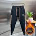 Men's Light Luxury Casual Velvet Pants With Cuffs Warm Winter Sweatpants Trendy Sports Style New Embroidered Men's Bottoms_viptrois.com