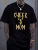 Men's Mother's Day T-shirt Queen Super Wife Cheer Mom Daughter Grandma Grandmother Gift Crewneck T-Shirt Summer Top For Everyday Wear Slightly_viptrois.com