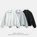 Premium Heavyweight 380g Men's Polo Sweatshirt - Relaxed Fit Lapel Collar Long Sleeve Pullover - Vintage Luxe Aesthetic For Casual & Smart Wear_viptrois.com