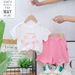 Children's Clothing For Girls Summer 2025 New Korean Version Children's Bow Short Sleeved Shorts Two-piece Set_viptrois.com
