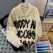 Letter Printed Mink Plush Knitted Sweater For Autumn And Winter, Loose Collared Sweater, Long Sleeved Sweater_viptrois.com