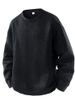 K Sweatshirt Men's Jacquard Long Sleeved T-shirt Large Size Loose Casual Round Neck Pullover Base Shirt_viptrois.com
