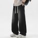 Men's Clothing High Street Distressed Wide Leg Jeans | Vintage Washed Loose Straight Casual Streetwear Trousers (Multiple Colors & Sizes)_viptrois.com