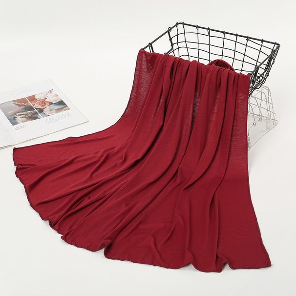 New women's scarf solid color long scarf wholesale breathable comfortable soft scarf can wrap the head_viptrois.com
