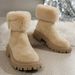 Large-size snow boots women's new autumn and winter short boots with wool and thick wear cotton shoes_viptrois.com