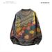 Autumn Winter Hong Kong Style Craft 3D Printed Knitted Jacket Large Size Loose Fit Sweater Men's Pants_viptrois.com