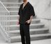 Men's Fashion Shirts And Casual Pants Two-piece Set Hot-selling Men's Clothing New Fit Trendy Solid Color Men's Fashion Suit_viptrois.com