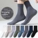 Everyday Socks Cotton Spring And Autumn Pure Cotton Men's Socks Mid Tube Cotton Socks Business Deodorant Sweat Absorbent Antibacterial Solid Color_viptrois.com