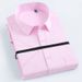 Men’s Slim-Fit Short Sleeve Dress Shirt – Wrinkle-Resistant Business Casual Top With Breathable Cotton Blend (Striped/Solid, Office & Smart Casual)_viptrois.com