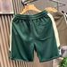 Men's Clothing Men's Style Minimalist Shorts Versatile Summer Casual Cropped Pants Trendy Retro Elastic Waist Straight Leg Cargo_viptrois.com