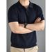 High End Knitted Short Sleeved Men's Italian Seagull Collar Commuter Polo Shirt Business Gentleman Lapel Cool Solid Color T Shirt_viptrois.com
