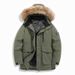 Men's Clothing Thickened Hooded Down Jacket, 550 Fill Power White Duck Down, Winter Warm Coat For Youth & Big Sizes, Casual & Comfortable_viptrois.com