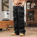 Men's Clothing Men’s Japanese Vintage Work Pants – Straight-Leg Utility Style, Wrinkle-Resistant Cotton Blend, Multi-Pocket Casual Trousers_viptrois.com