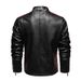 Men's Clothing Pu Jacket Motorcycle Racing Suit Trendy Men's Leather Jacket Plus Velvet Thin Section Labeling Contrast Color Jacket_viptrois.com
