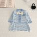 Mother & Kids Children's Sweater Skirt Bow Two Piece Set Long Sleeved Cardigan Fashionable Sweater Skirt_viptrois.com