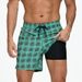 New Men's Beach Pants Quick-Drying Double-Layer Swim Pants Printed Casual Sports Shorts_viptrois.com