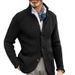 Sweaters Men's Thickened Slim Fit Standing Neck Knitwear Autumn And Winter Coat_viptrois.com