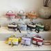 Women’s Bags New Niche Design Retro Canvas Splicing Box Bag Versatile Commuter Handbag Shoulder Messenger Lunch Box Bag_viptrois.com