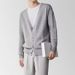 Men's Korean-Style Knit Cardigan – Slim Fit Casual Sweater (Black/White/Khaki, Lightweight Versatile Layering)_viptrois.com