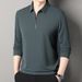 Nordmann Live Hot-Selling Half-Zip Sweatshirt For Middle-Aged Men, Spring And Autumn Polo Shirt, Business Casual Turn-Down Collar_viptrois.com