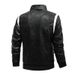 Men's Clothing Men's Leather Jacket European And American Large Size Boys PU Leather Jacket Stand Collar Knitted Hooded Men's Jacket Korean Style_viptrois.com
