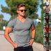 Men's Breathable V-Neck T-Shirt – Summer Athletic Fit, Quick-Dry Casual Short Sleeve Tee For Sports & Everyday Wear_viptrois.com