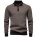 Pure 2025 Autumn Wintr Nw Europan Siz Cross-Bordr Thicknd Mn's Half-Zip Stand Collar Businss Casual Swatr_viptrois.com