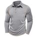 Men's Long Sleeve Polo Shirt – Classic Autumn/Winter Staple (Breathable Polyester Blend, Slim Fit)_viptrois.com