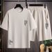 Men's Clothing Summer New Large Size Sports Suit Short Sleeved Trendy Shorts Loose Top Casual Handsome Men's Suit_viptrois.com