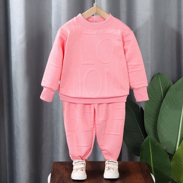 Children's Autumn Suit 2023 New Style Baby Girl Sweater Two Piece Suit Boy Casual Clothes Small And Medium Children's Clothing Trend_viptrois.com