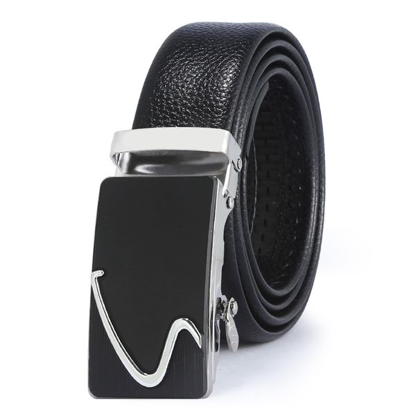 Men's Belts New Style Men's Automatic Buckle Belt Scratch Resistant Microfiber Belt Business Casual Running_viptrois.com