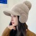 LazyZoom Women's Winter Knitted Hat With Scarf, Thickened Fleece-lined Warmth And Windproof, Ear Protection, Suitable For_viptrois.com
