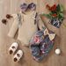Kid's Clothing Platform Specializes In Of Long Sleeved Tight Romper And Printed Trousers Two Piece Set_viptrois.com