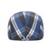 Spring Autumn Summer Duckbill Men's British Style Literary Beret Women's Plaid Forward Cap_viptrois.com