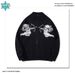 Men's Clothing Trendy Lazy Zipper Knit Cardigan Jacquard Cupid Sweater Oversized Zip-Up Knit Cardigan Jacquard Design Crewneck Pullover For Teens_viptrois.com