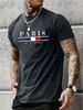 Men's Fashion Short-sleeved T-shirts Summer Slim-fit Pure Cotton Printed T-shirts Trendy Casual Versatile Tops_viptrois.com