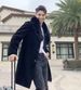 men's fur jacket spring trench men classic double breasted coat mens clothing long coat ritish style overcoat_viptrois.com