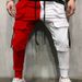 Men's Cargo Jogger Pants – Multi-Pocket Casual Workout Pants With Drawstring Waist & Contrast Panels_viptrois.com