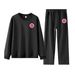 Men's 300GSM Fleece Hoodie & Jogger Set - Heavyweight Streetwear With US Map Embroidery, Youth Casual Outfit_viptrois.com