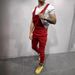 Loom New European And American Style Denim Overalls Solid Color Slim Fit Long Pants Cross-Border Exclusive For Europe_viptrois.com