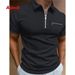 Unbeatable Quality Men's Summer Pocket Ins Collar Button Horse Sports Henley 2024 Ball Shirt Quick Sell None_viptrois.com