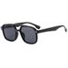 Men's Sunglasses Casual Square Double Beam Sunglasses For Men, Fashionable Driving Sunglasses Retro Trend, Versatile Flat Glasses_viptrois.com