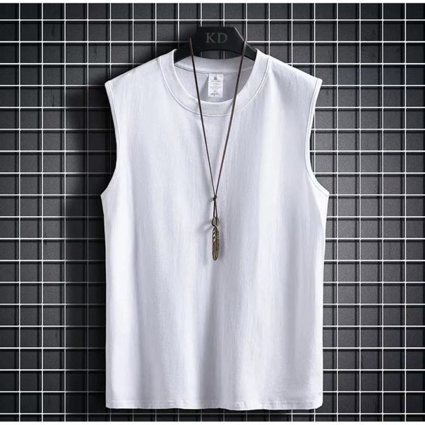 Men's Clothing Summer Cotton Vest T Shirt Men New Style T Shirt Loose Large Size Couple Wear Men's Waistcoat_viptrois.com